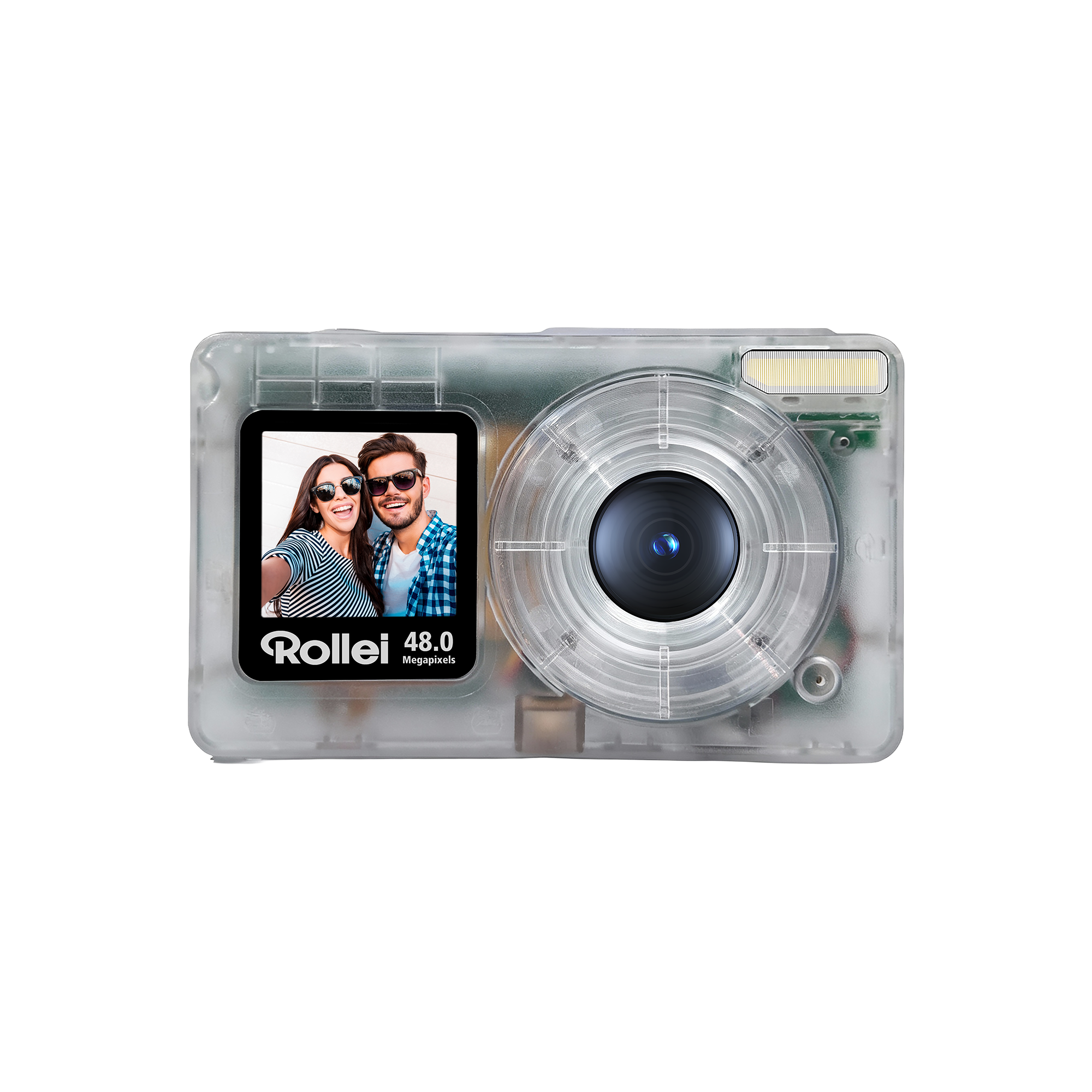 Compactline Pocket | Transparent | 48MP Digitalkamera mit 4K