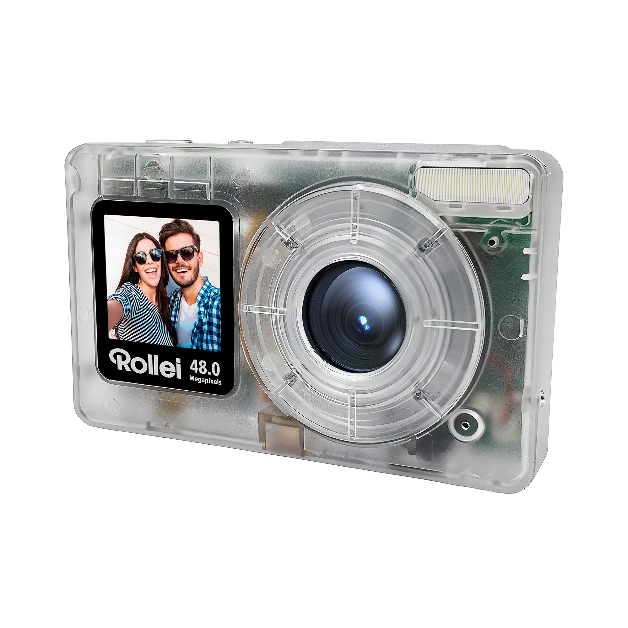 Compactline Pocket | Transparent | 48MP Digitalkamera mit 4K