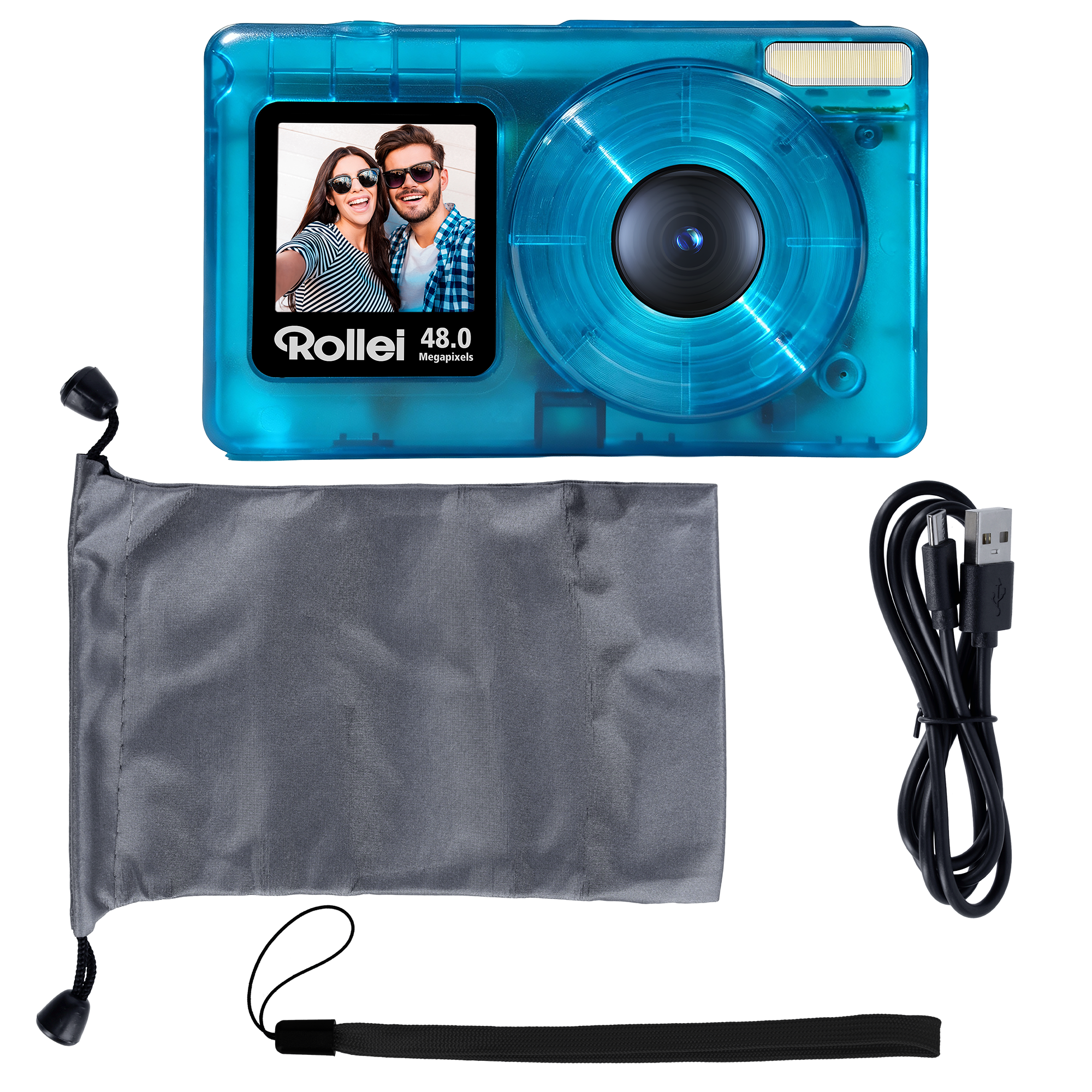 Compactline Pocket | Transparent | 48MP Digitalkamera mit 4K