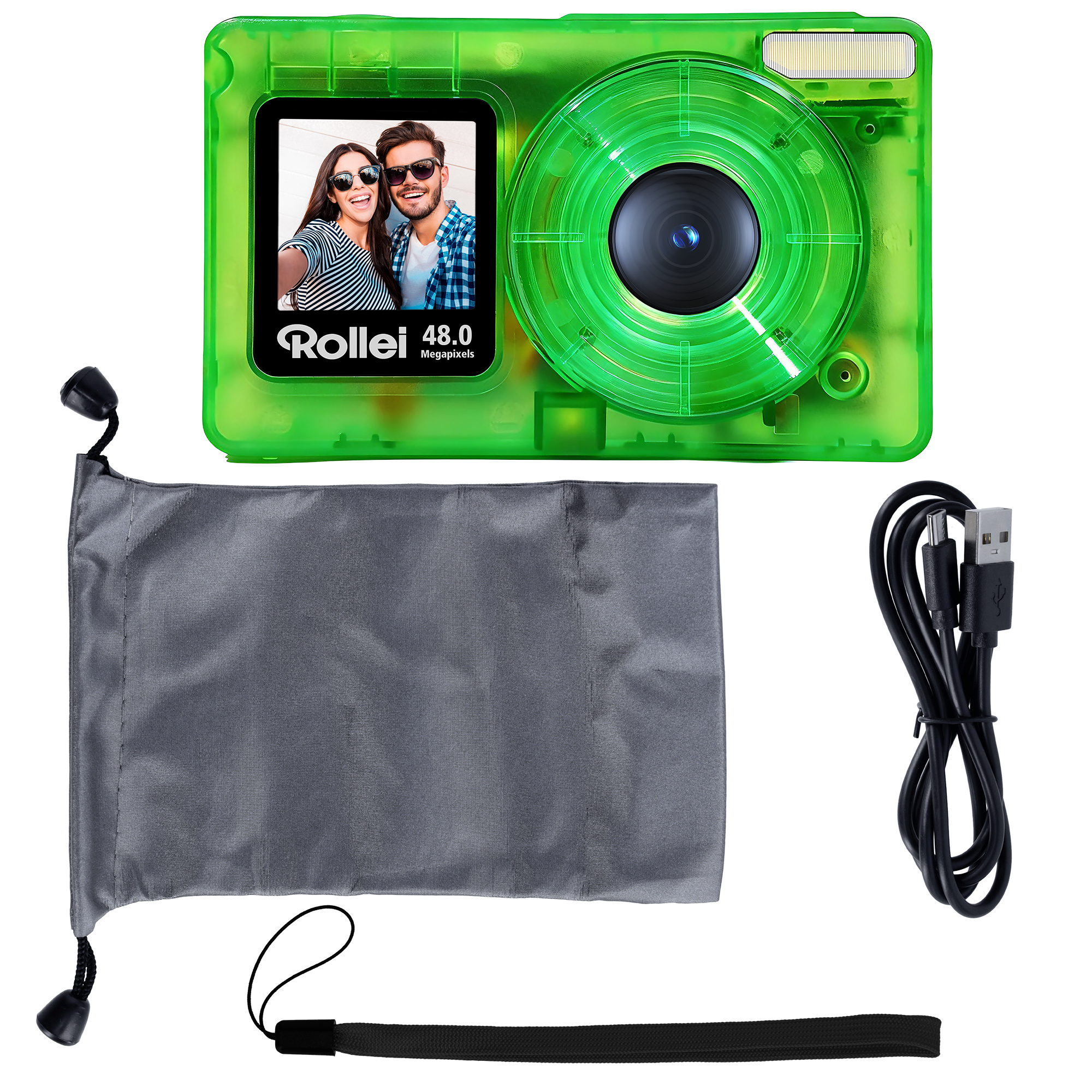 Compactline Pocket | Transparent | 48MP Digitalkamera mit 4K