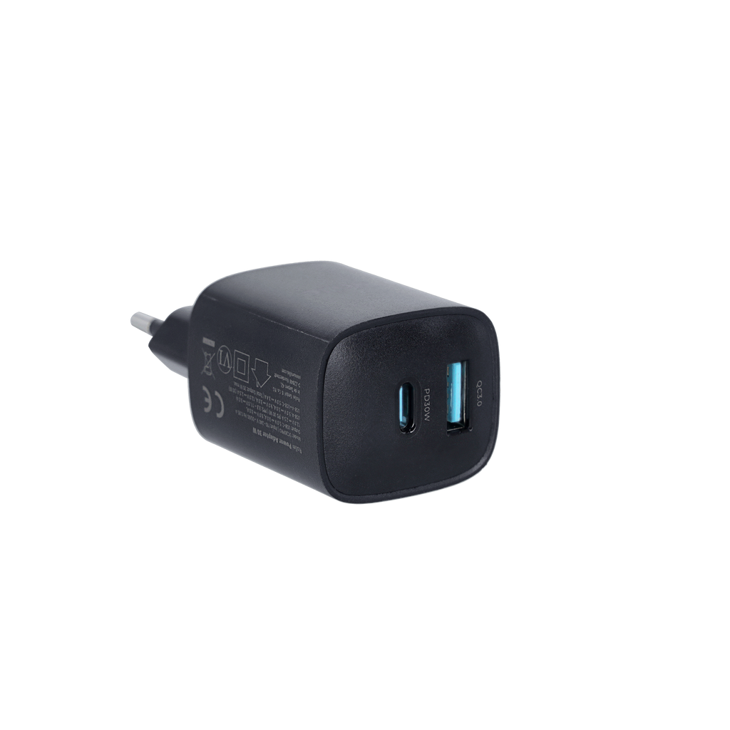 Schnellladegerät 30 W | GaN | USB-C- & USB-A-Anschluss